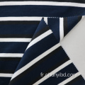 Vente en gros Soft Stretchy Stripe Modèle teint 1x1 Rib Tente Tissu Polyester Coton Spandex Tissus mélangés pour les vêtements